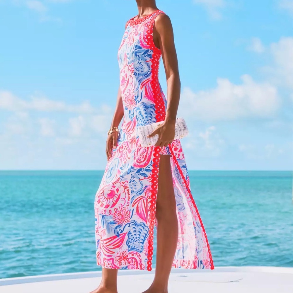 Lilly Pulitzer mommy and me set Sadie maxi romper & mini Romney set